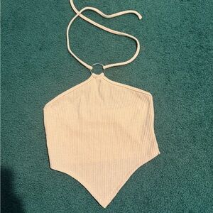 SHEIN Cream Halter Top